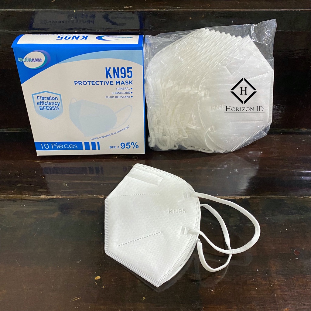 MASKER KN95 KOMBANG WARNA PUTIH EMOBOSSED KN 95 NON MEDICAL MASK SENSI CONVEX NEW PCS