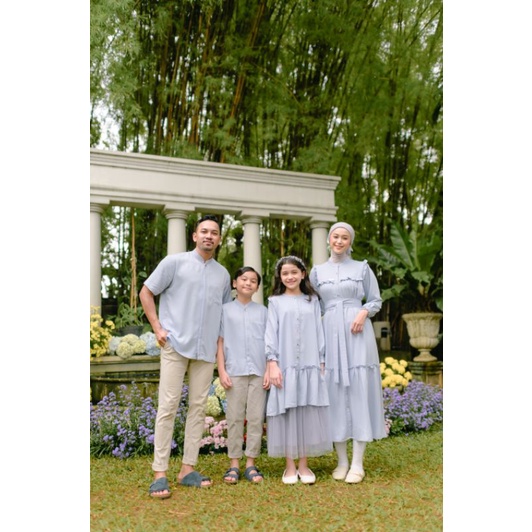 FAMILY SET LIGHT DENIM KAMILA WARDROBE RESELLER / BAJU COUPLE KELUARGA KAMILA WARDROBE