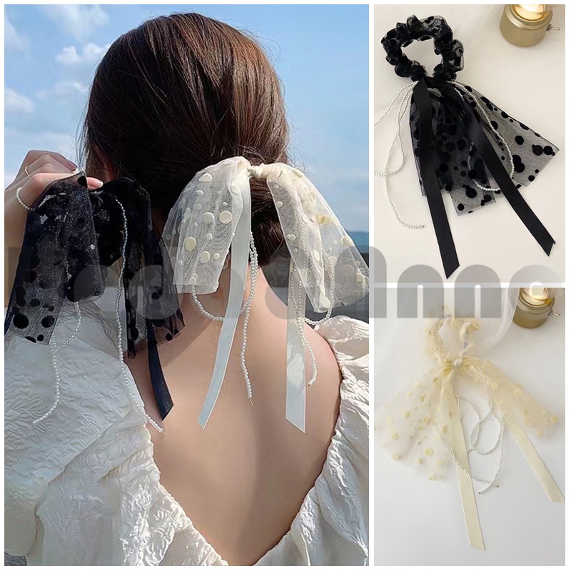 Ikat Rambut Mutiara Renda Kekinian Korean Aksesoris Fashion Import
