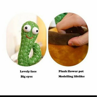 MAINAN ANAK BONEKA KAKTUS BICARA - DANCING CACTUS TOY KAKTUS GOYANG JOGET