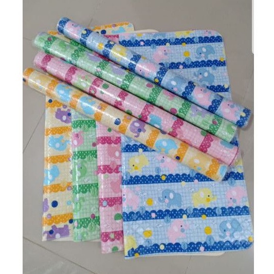 Perlak Bayi Jumbo XXL 70x70 / Perlak Bayi Besar Extra Jumbo new born, Bahan Karet - Pvc Sheet (grosir)