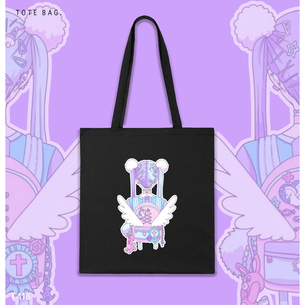 TOTE BAG WANITA / PURPLE  SAILOR MOON / TAS LES / TAS KULIAH / TAS SANTAI / TAS KANVAS / TAS SOUVENIR