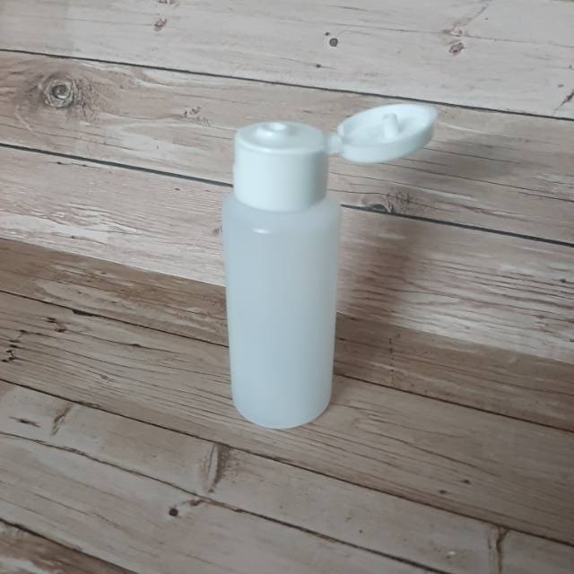 Botol HDPE 60ml tutup fliptop putih