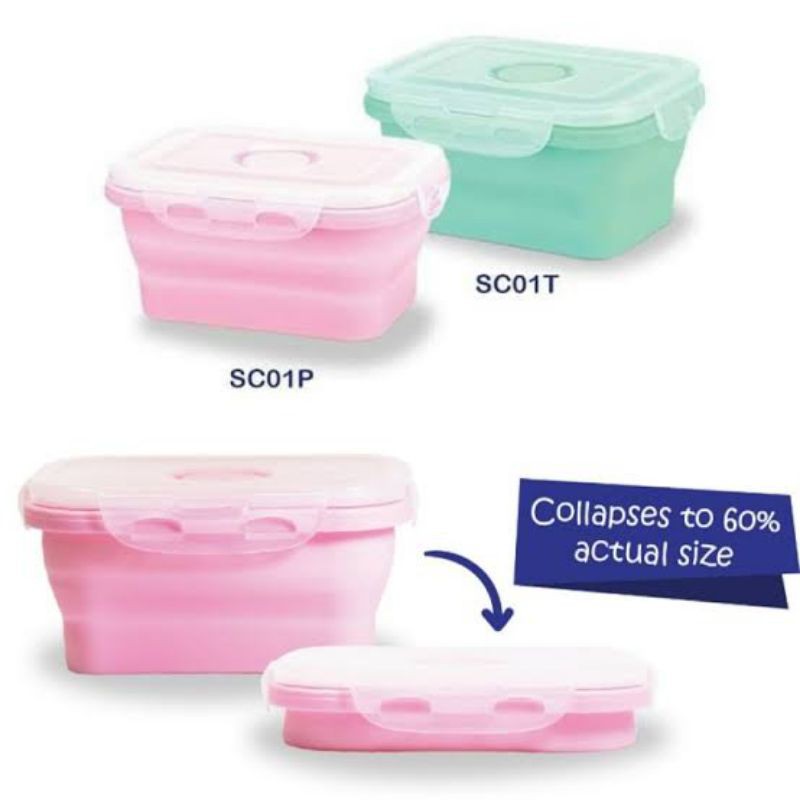 Baby Safe Collapsible Food Container 350ml Wadah Makanan Bayi