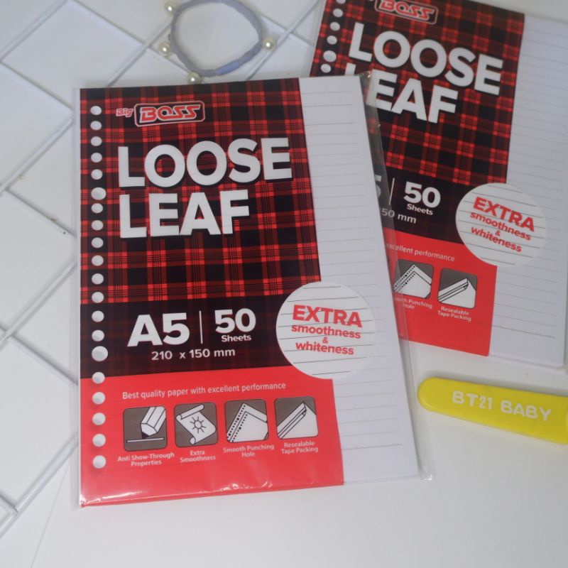 

Loose Leaf A5 20 Ring Big Bozz/Isi Binder A5 20 Ring/Refil Binder Murah