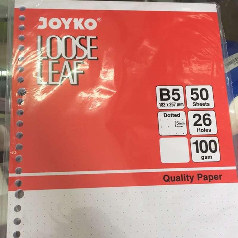 

LOOSE LEAF/BINDER JOYKO B5 50 SHEAT