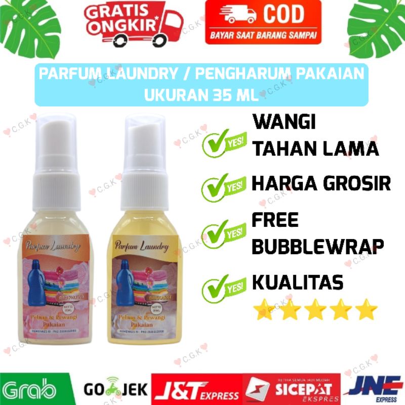 PARFUM LAUNDRY MURAH 35 ML / PENGHARUM PAKAIAN / PELICIN PAKAIAN /PELICIN PAKAIAN WANGI TAHAN LAMA