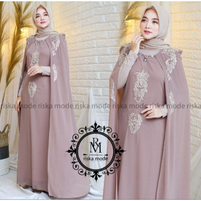 REALPICT FASHION MUSLIM/GAMIS KAFTAN BORDIR/GAMIS MUSLIM/BY RISKA MODE