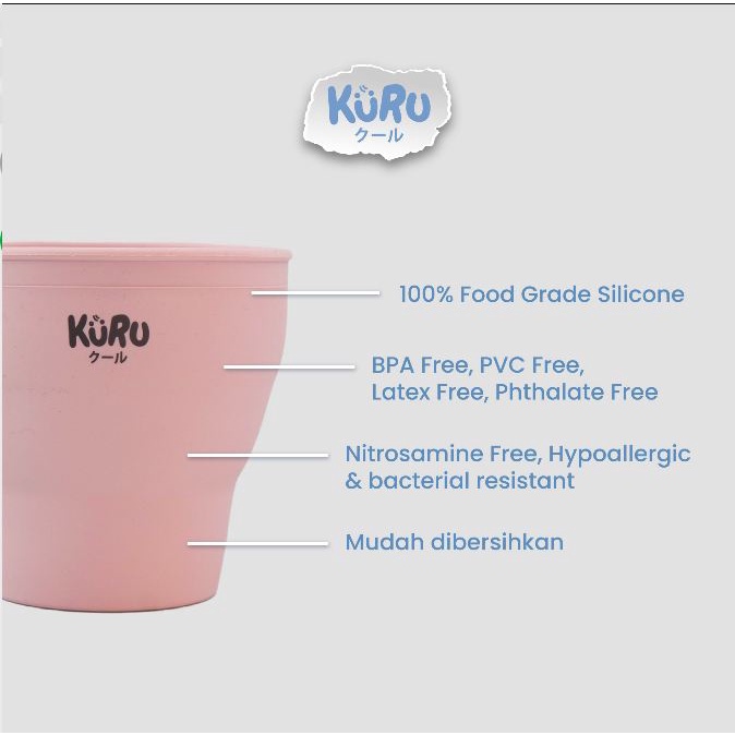 Kuru Baby Silicone Snack Cup | Tempat Makan Silikon Anak Bayi SC10