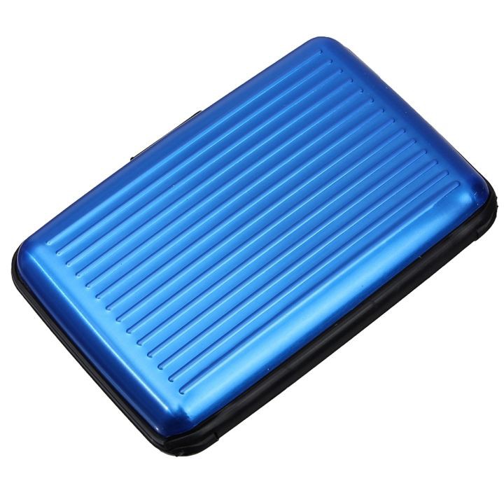 [DEV-9235] DOMPET TEMPAT KARTU ALUMINIUM ALUMINUM CARD HOLDER CARD CASE ORGANIZER BLUE