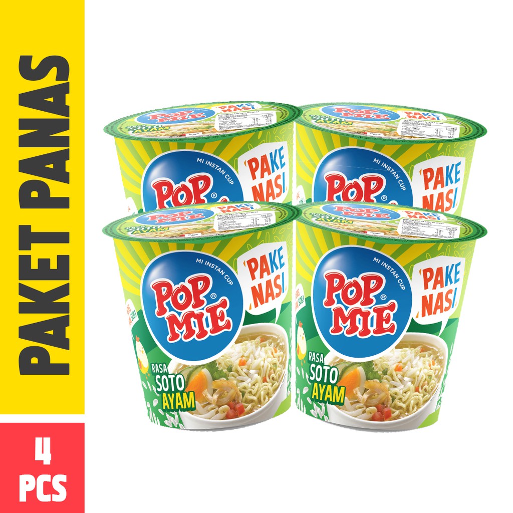 

Pop Mie Panas (PAke NAsi) Rasa Soto Ayam 4 Pcs - 300gr