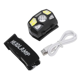 Lampu Senter Kepala Led Usb Headlamp Waterproof Sensor XPE