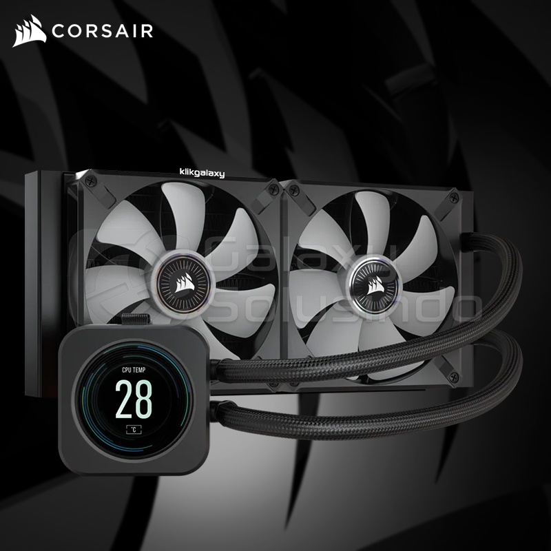 Corsair Hydro Series iCUE H100i ELITE LCD Display Liquid CPU Cooler