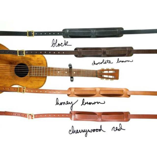 Strap gitar kulit, tali gitar kulit, sabuk gitar