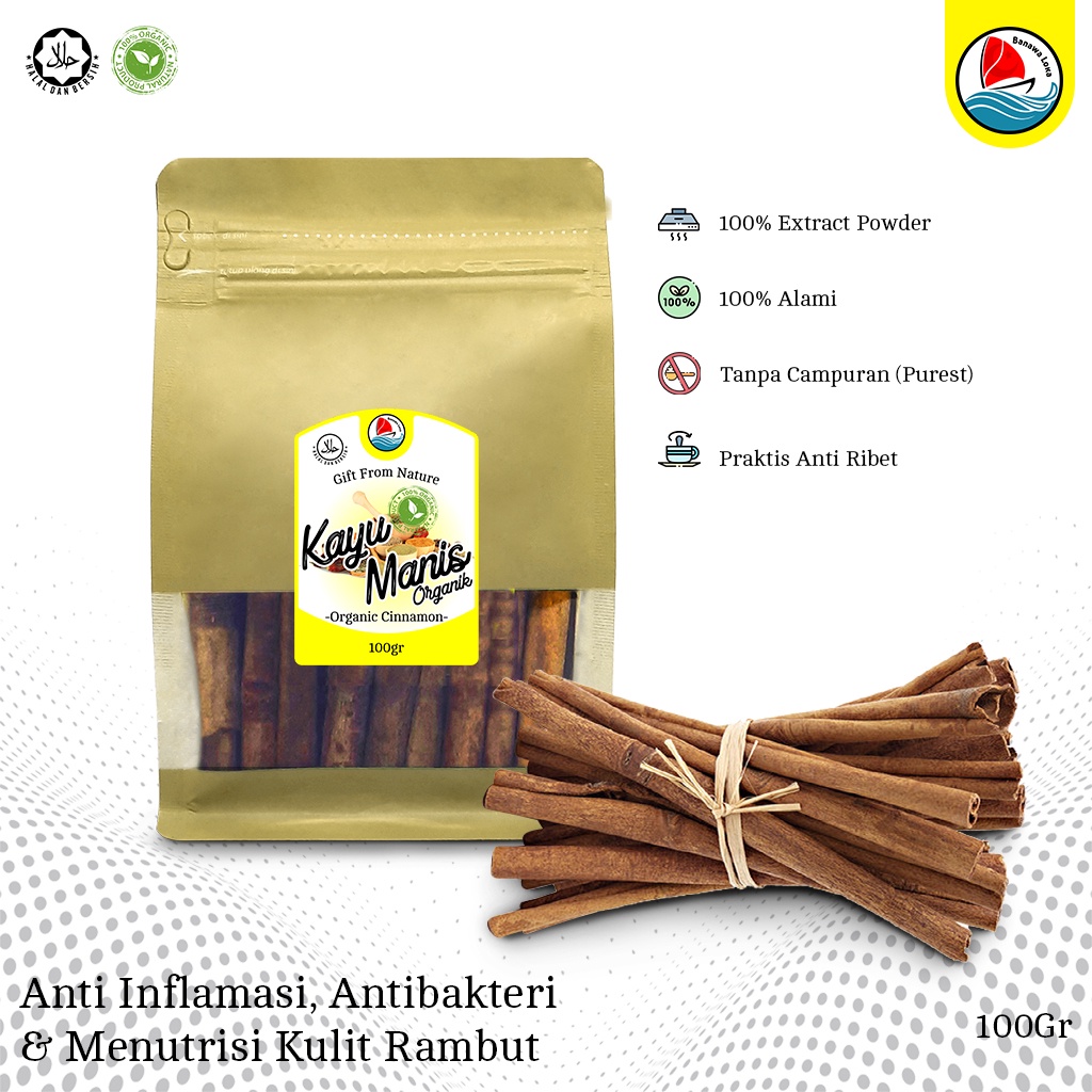 

Banawaloka Cinnamon stick 100g Kayu Manis Kualitas Ekspor 100 % Organic Grade AAA