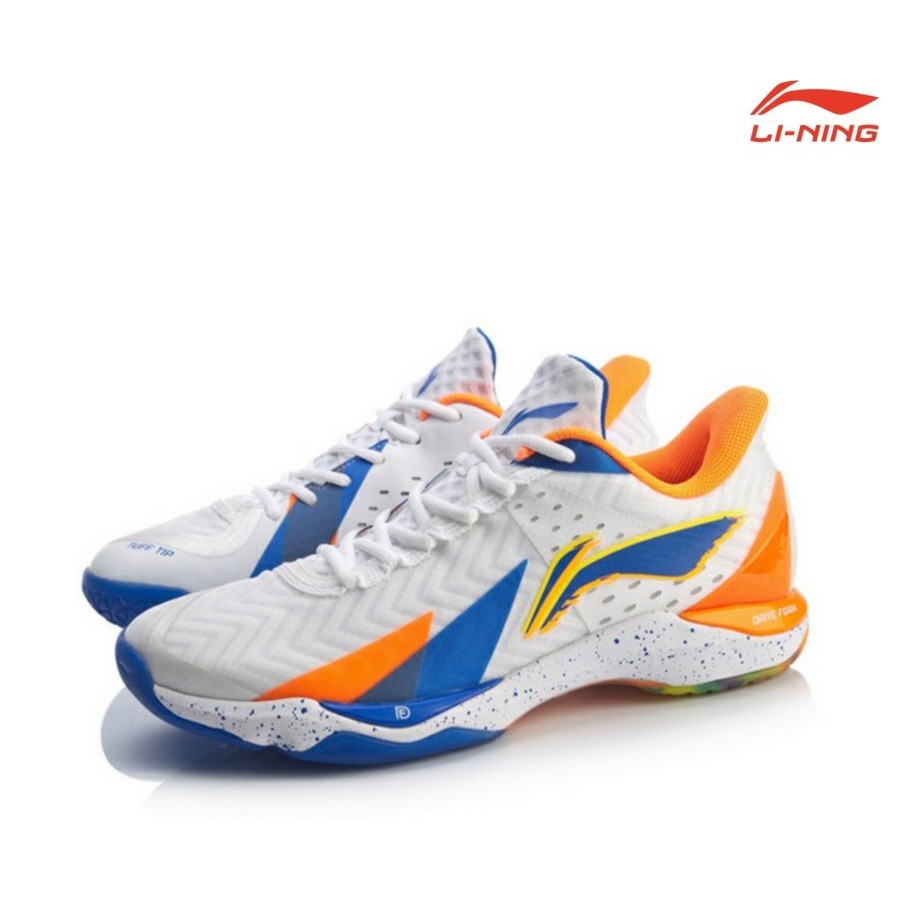 Terbaru 2020 Limited Edition Sepatu Badminton Lining Dagger AYAQ7 White Dagger III White Original