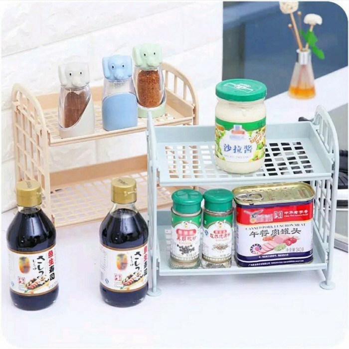 RAK 2 SUSUN DAPUR / RAK MINI PLASTIK 2 SUSUN / RAK 2 SUSUN KOSMETIK