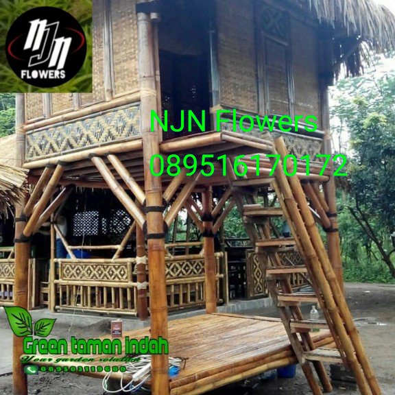 gazebo saung bambu 2 lantai