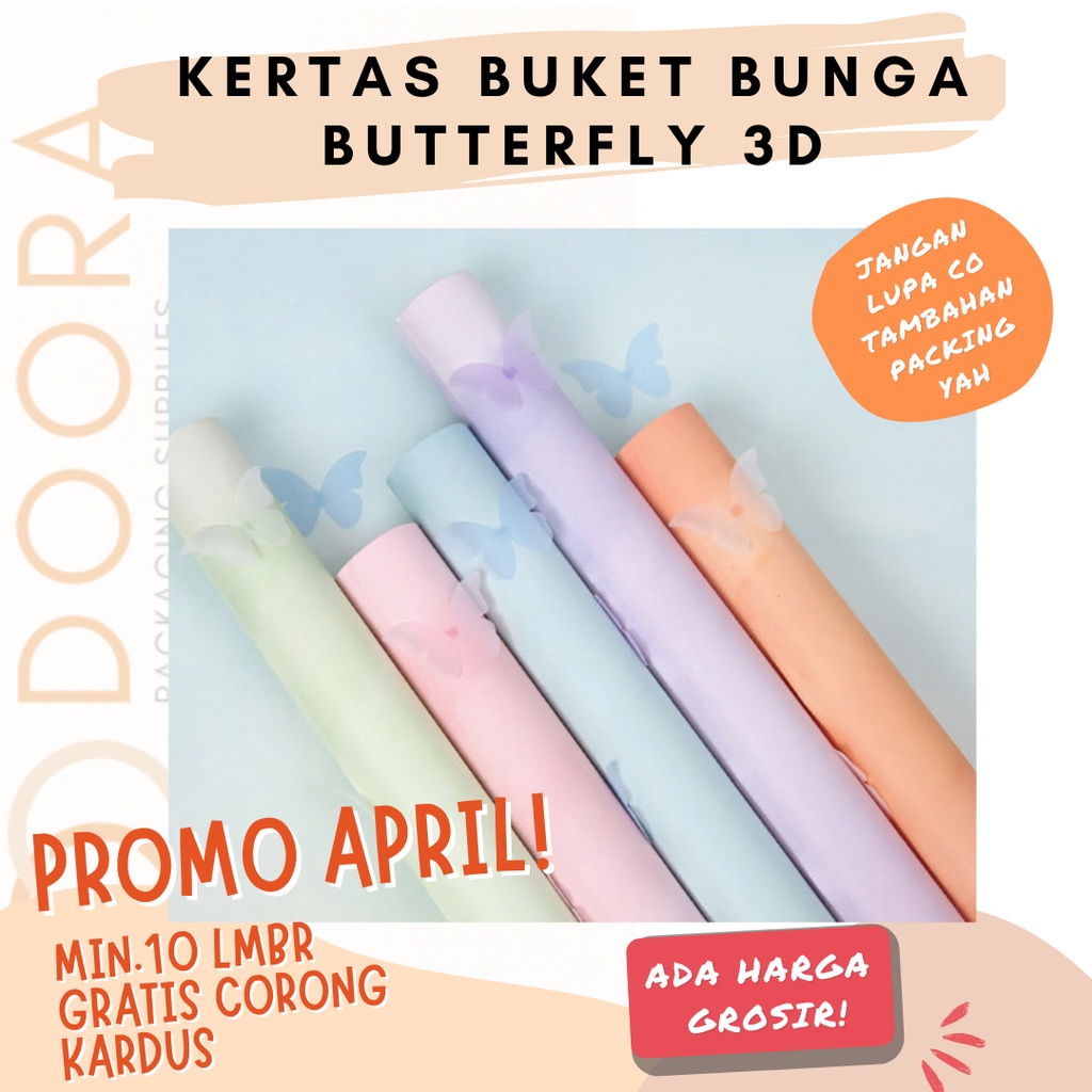 

[Doora] Kertas Bunga Kupu Kupu 3D