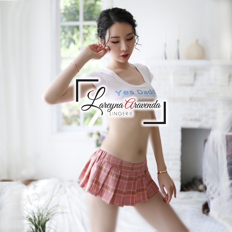 Set Baju Lingerie + Rok Seksi Model Costume Tennis Women LG093