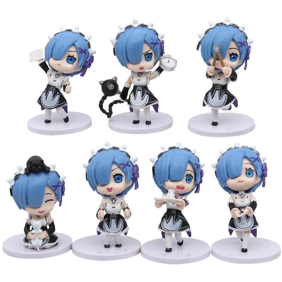 Figure Re:Life in a different world from zero Rem Maid Wear 7pcs/set