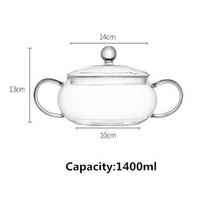 Pot Panci Masak Soup Pot Borosilicate Glass 1400ml