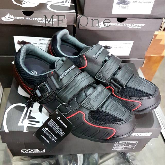 Sepatu Cleat MTB Sportino BM Armstrong Black Red