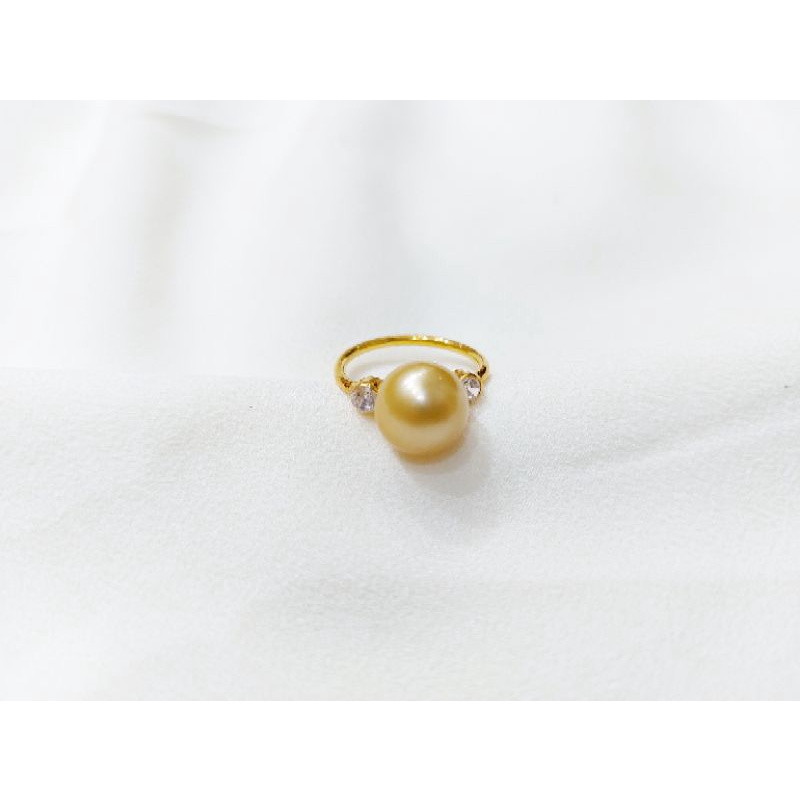 Cincin Emas Mutiara Air Laut Asli