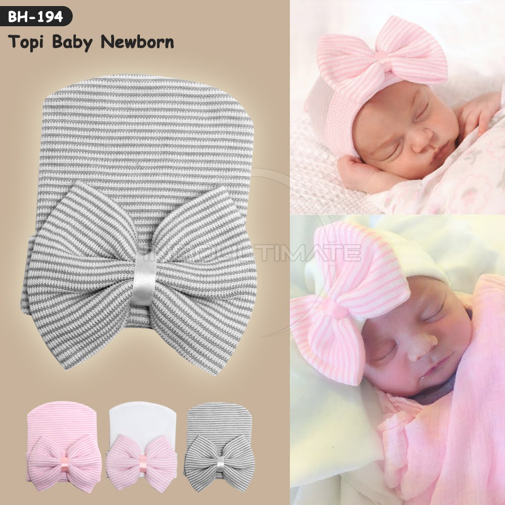 1Pc Topi Kupluk Rajut Bayi Perempuan Newborn BH-194 Topi Rajut Pita Bayi Cewek Perempuan Topi Kupluk Bayi Lucu Perlengkapan Bayi Topi Anak Topi Rajut Anak Perlengkapan Anak Penutup Kepala