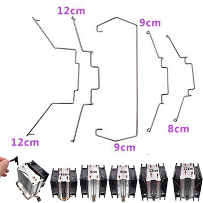 1 Pasang Bracket Buckle Kipas Pendingin Cpu Bahan Baja Elastis