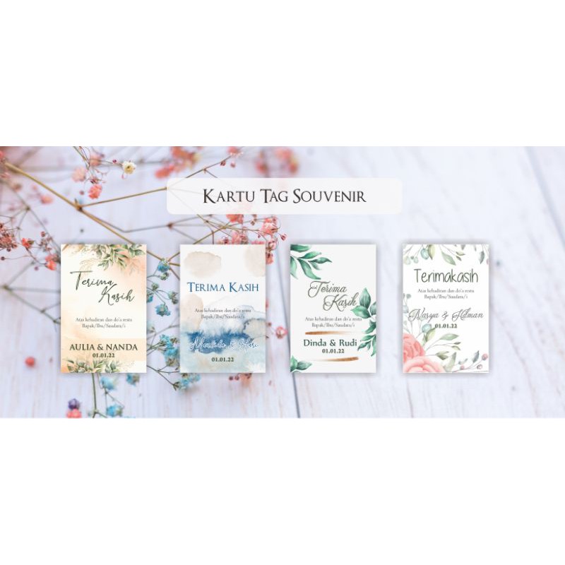 Kartu Ucapan / Thank You Card Custom / Thank You Card Online Shop / Terimakasih souvenir pernikahan