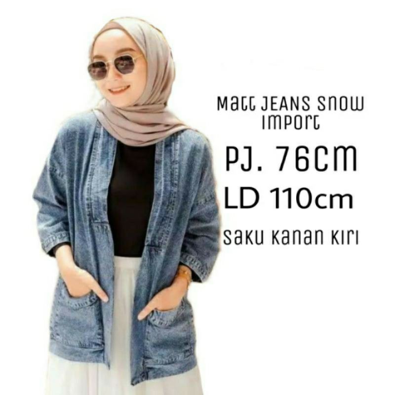 FREE ONGKIR CARDIGAN JEANS WANITA // OUTER JEANS WANITA // KARDIGAN OUTER JEANS JUMBO
