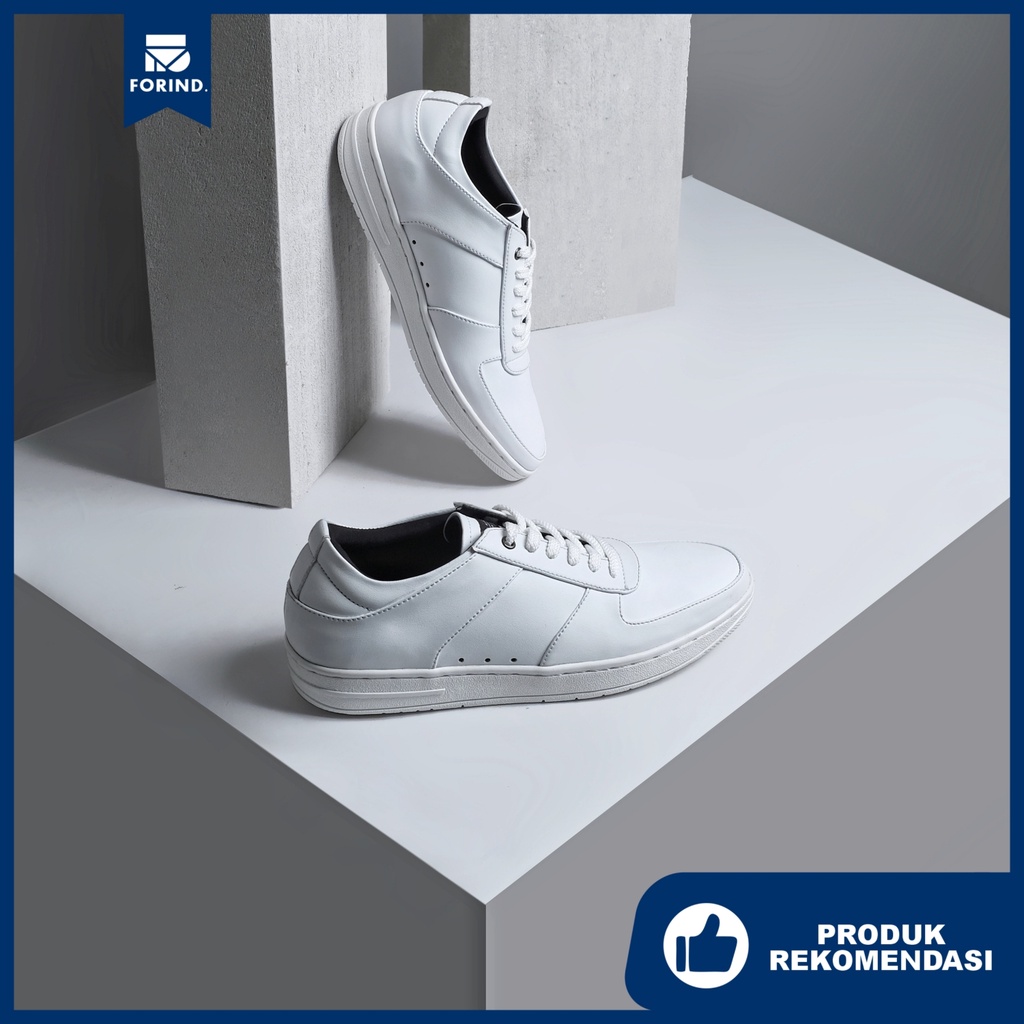 Adaptive White | Sepatu Putih Casual Sneakers Kasual Polos Original Pria Cowok Footwear New | Reyl FORIND