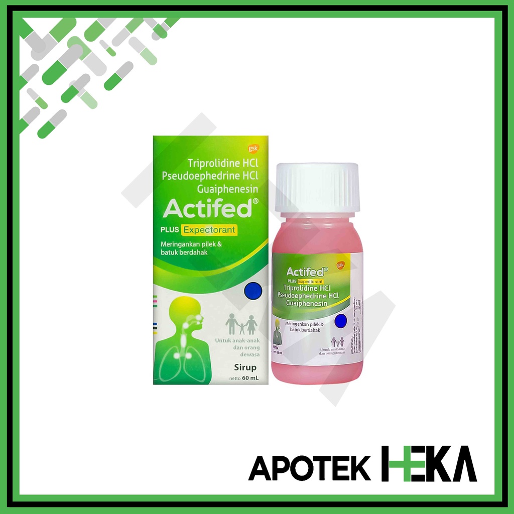 Actifed Sirup 60 ml - Sirup Obat Batuk Flu Merah Kuning Hijau (SEMARANG)