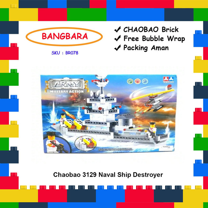 BISA COD Brick Chaobao 3129 Naval Ship Destroyer 370 Pcs LIMITED