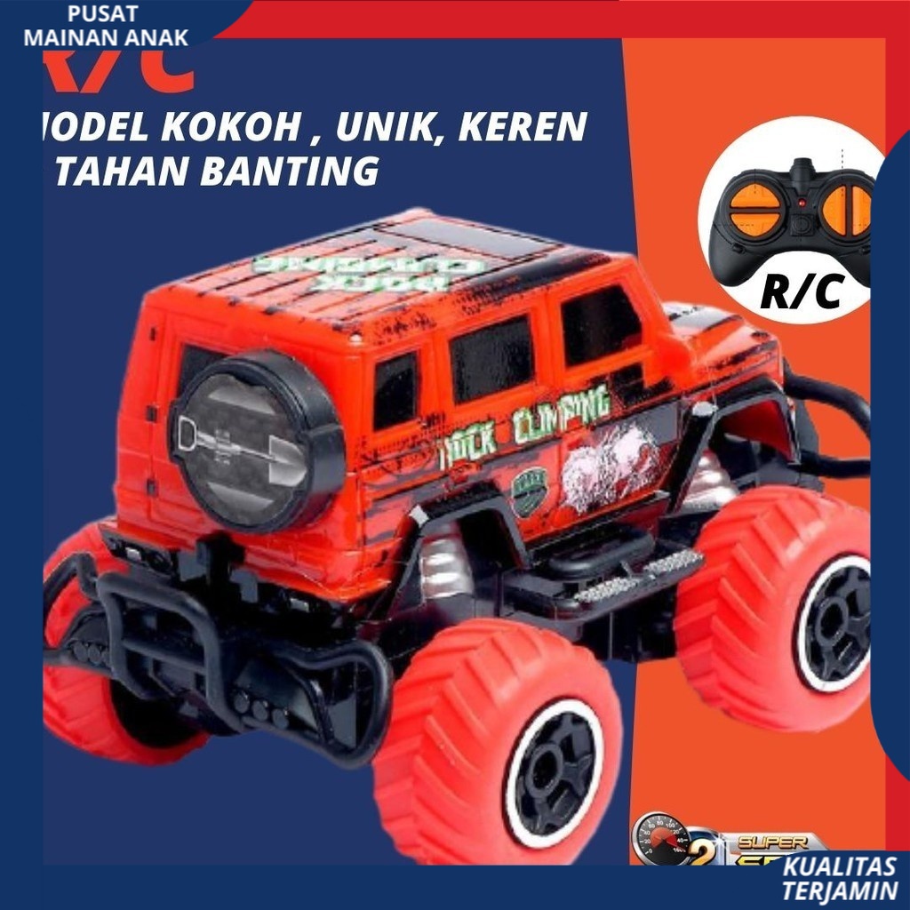 RC Mini Car Jeep offroad Mobil Remot Kontrol Skala 1:43  Mainan Anak Laki Laki Murah SNI Terbaru