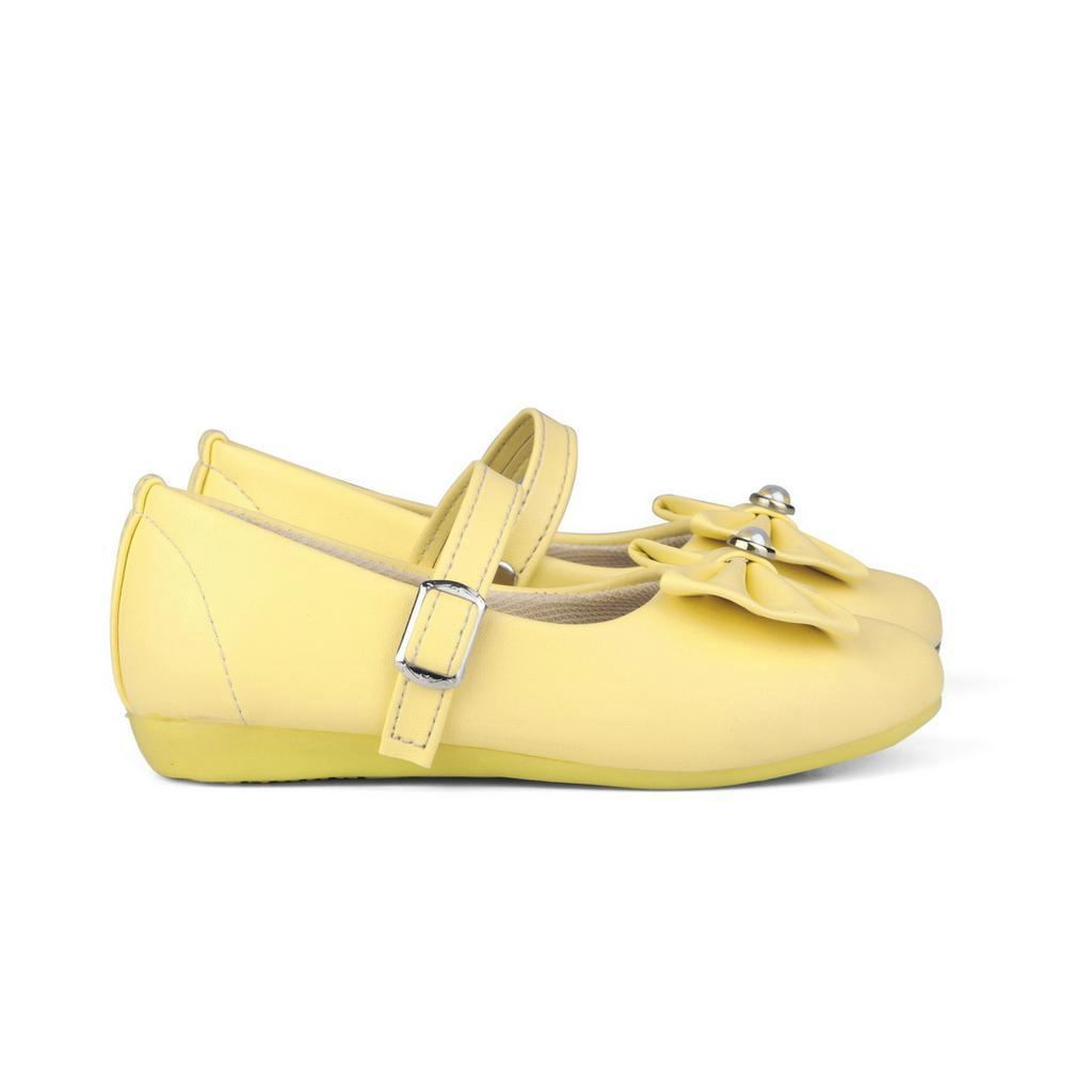 Sepatu Flat Shoes Anak Perempuan Usia 1 Sampai 2 Tahun Anti Slip Terbaru WMP Kuning