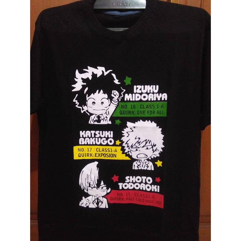 Zuperone Kaos Anime Boku No Hero distro deku todoroki bakugo midoriya