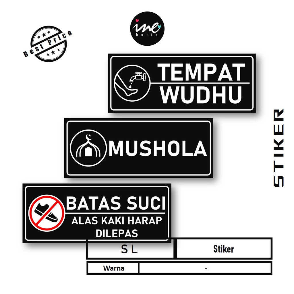 

STIKER TEMPAT WUDHU | STIKER MUSHOLA | STIKER HIMBAUAN | STIKER BATAS SUCI