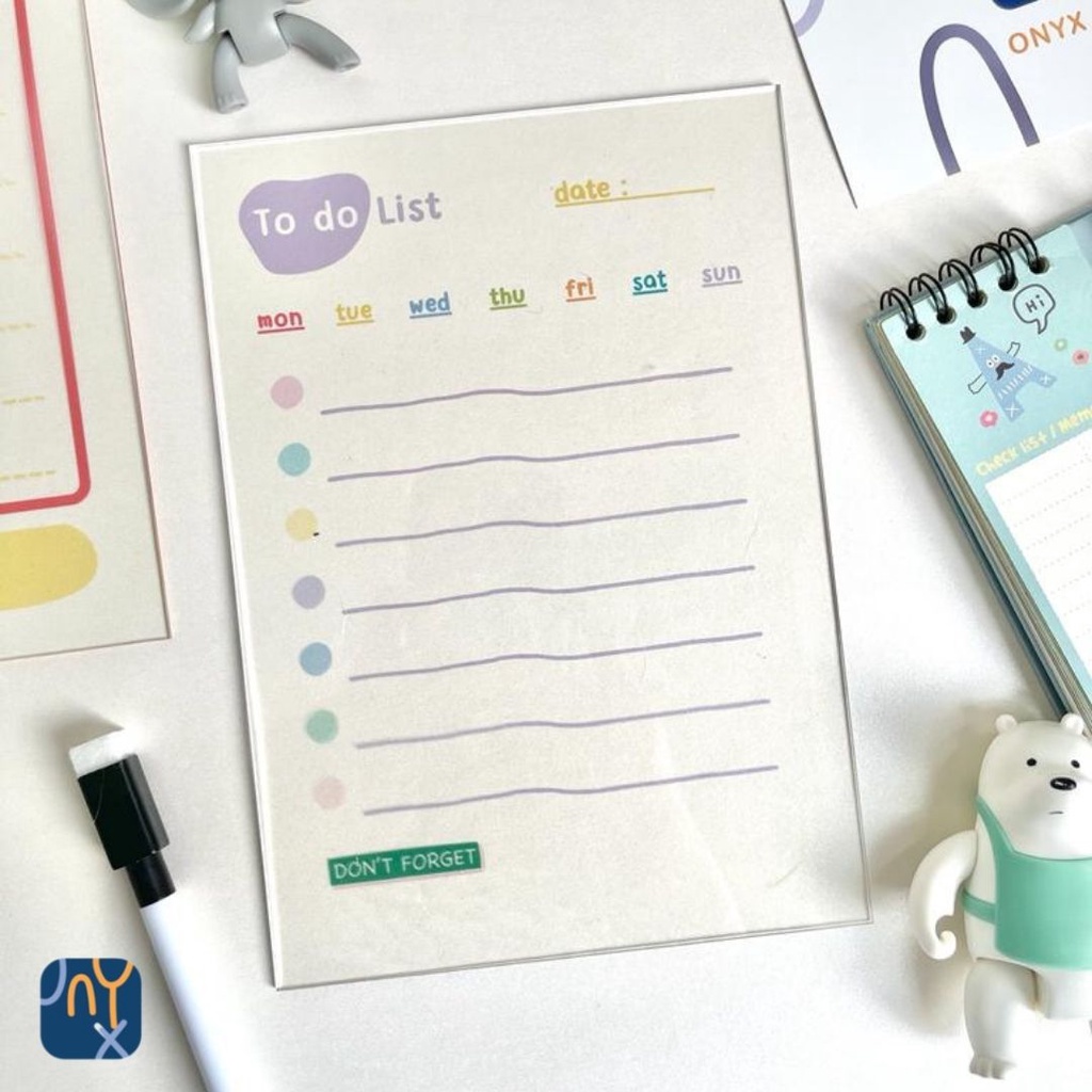 Acrylic Planner A5 TO DO LIST NOTES | Aesthetic Korean | Planner Akrilik