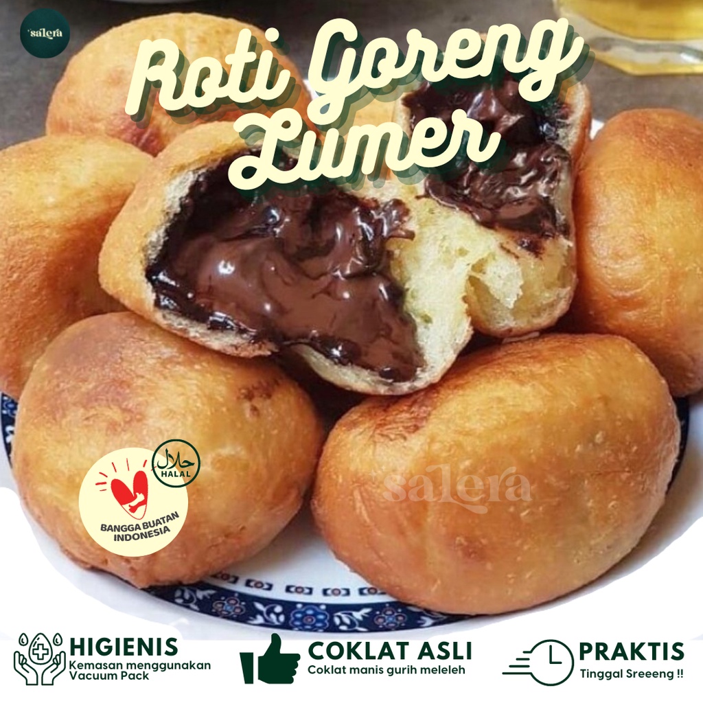 

Camilan Cemilan Manis Roti Bola Cokelat Lumer Siap Goreng Tangsel BSD Jaksel