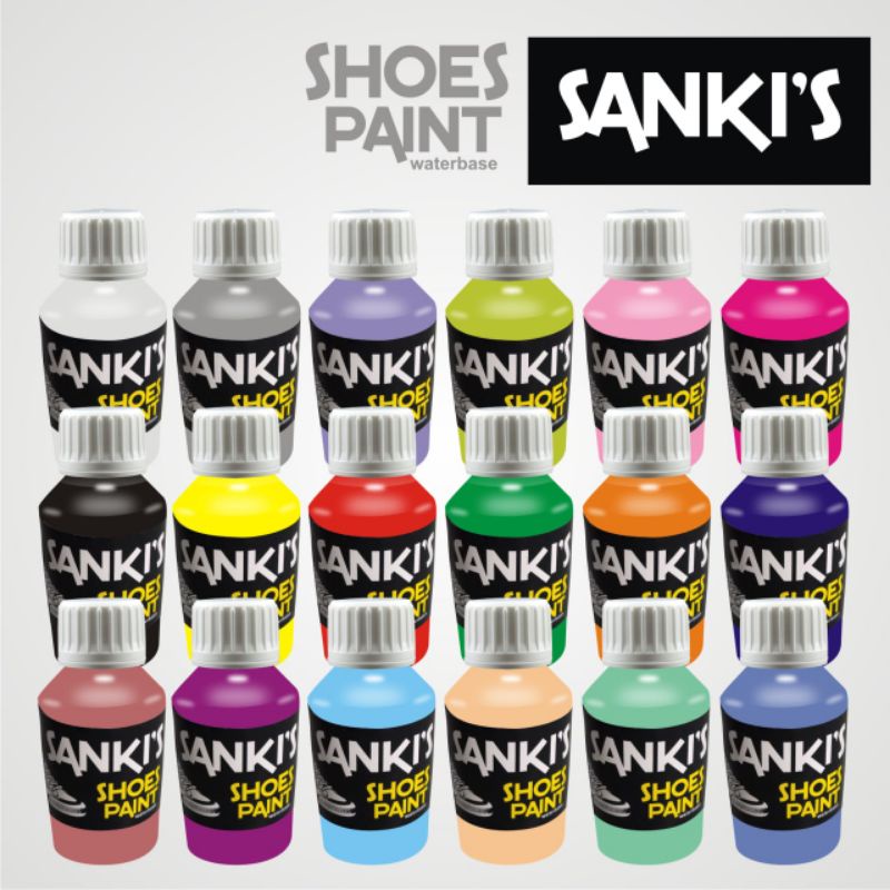 

cat lukis sepatu dan kanvas shoes paint