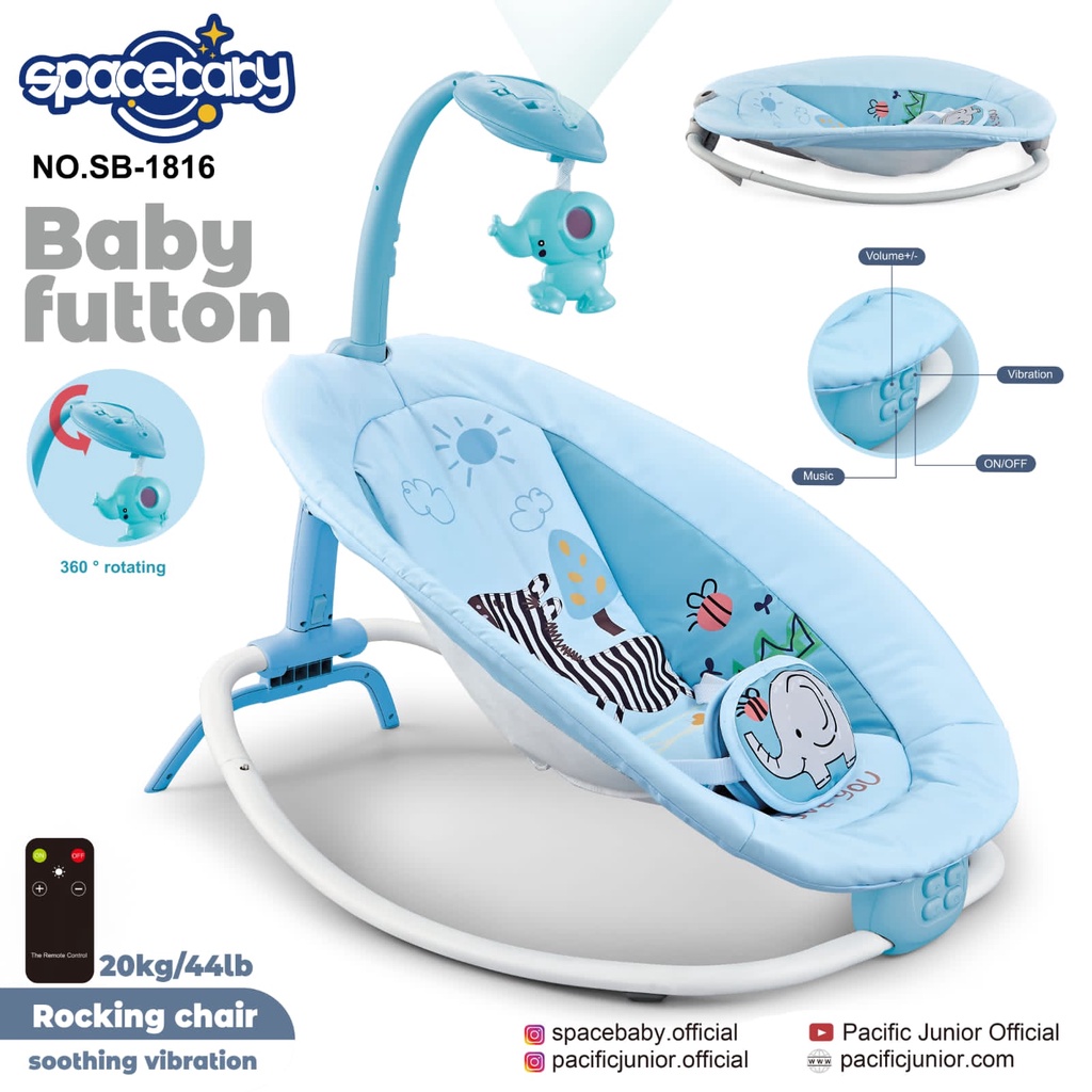 Kasur Bayi SB 1816 Spacebaby Ayunan Bayi Rocking Chair Baby Futton SB1816 Baby Bouncer Space Baby Kasur Goyang Bayi Kursi Goyang Bayi Kasur Tidur Bayi