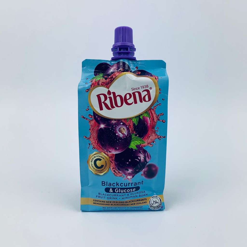 Ribena / Minuman buah / Blackcurrant dan Glucose / Blackcurran / 330ml