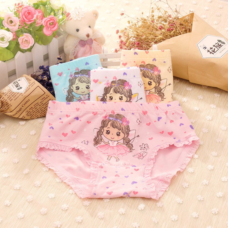 HappyOliver AI LEE RENDA CD celana dalam anak perempuan bahan katun halus 2-12 Tahun PART1