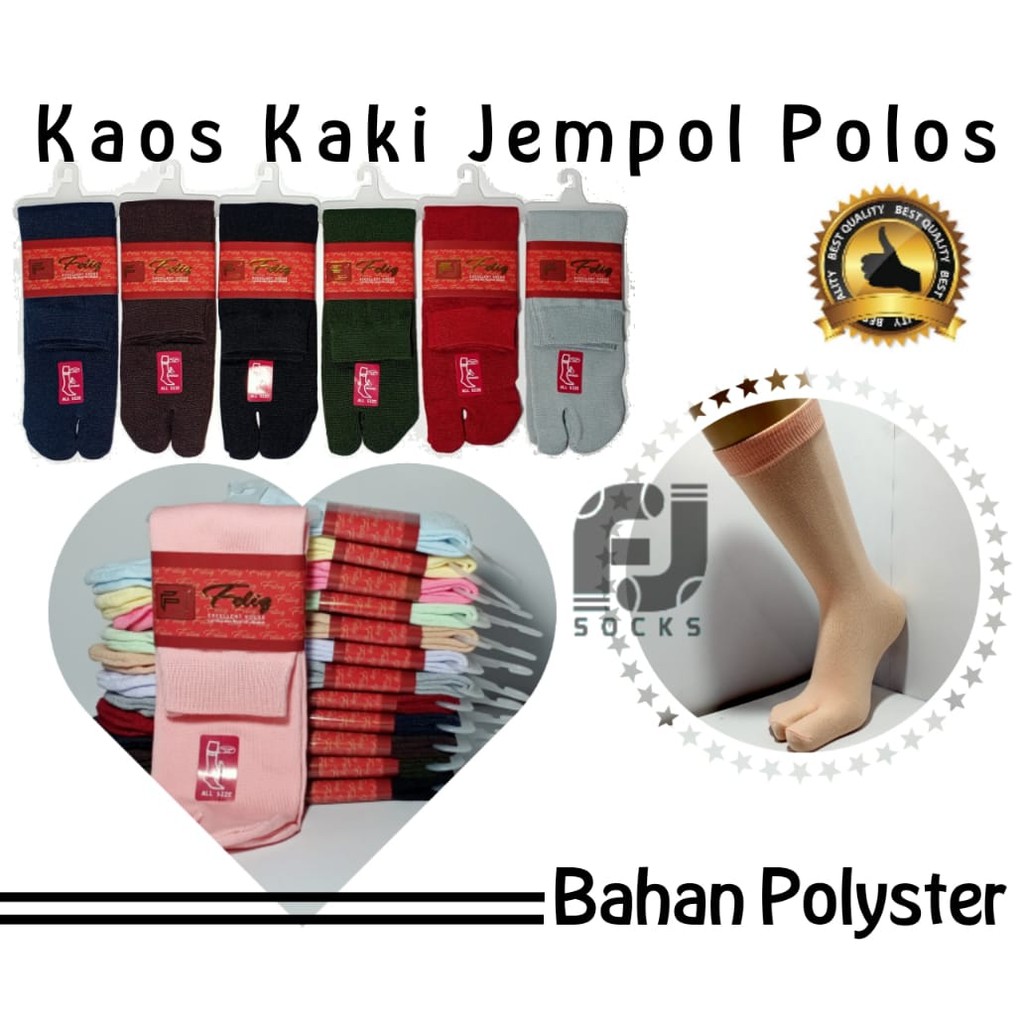 KAOS KAKI JEMPOL POLOS BAHAN POLYSTER