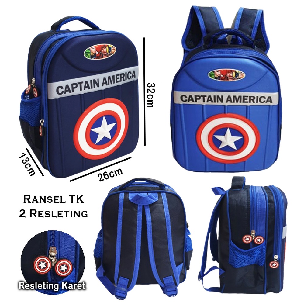 Tas BackPack Ransel Sekolah TK Atau PG  Karakter Anak Laki Laki Motif 3D Body Timbul  - 2013