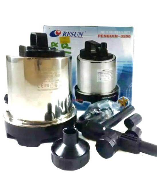 RESUN PENGUIN 3200 / pompa kolam ikan koi / sirkulasi air / filter 3200 liter 3.2 meter 80watt