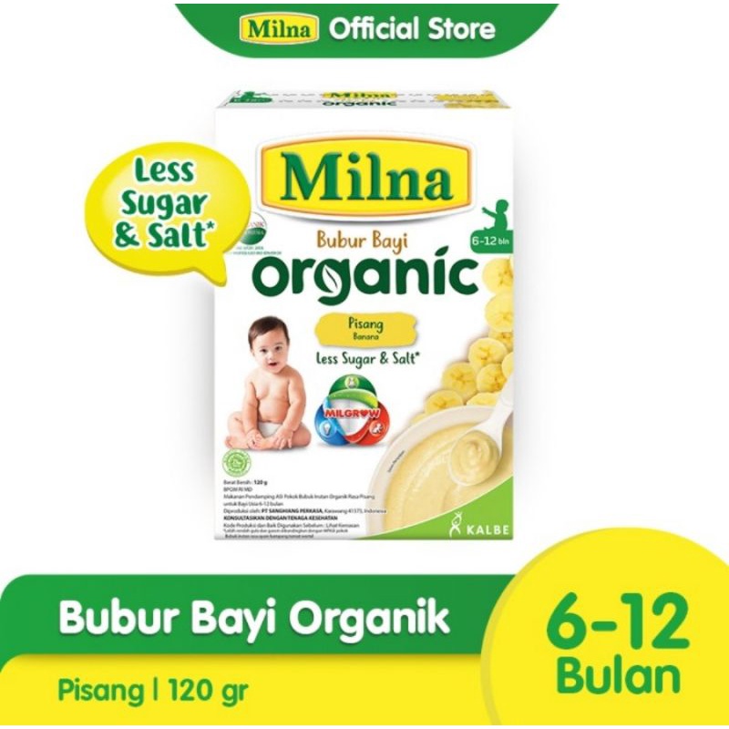 Milna Bubur Organic 6+ Bubur Bayi - MPASI Bayi