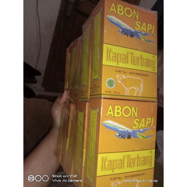 Abon Sapi 1 Pack Cap Kapal Terbang isi 10 Kotak / EXP Februari 2024